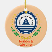 カーボベルデ共和国*カスタムなクリスマスのオーナメント セラミックオーナメント (裏面)