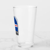 カーボベルデ国旗のエンブレム動揺してヴィンテージ タンブラーグラス (左)