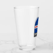 カーボベルデ国旗のエンブレム動揺してヴィンテージ タンブラーグラス (右)