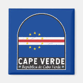 カーボベルデ国旗のエンブレム動揺してヴィンテージ マグネット (正面)