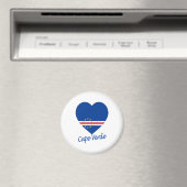 カーボベルデ国旗のハート マグネット (インサイチュ (食洗機))