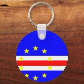 カーボベルデ国旗の記号（長） キーホルダー (正面)