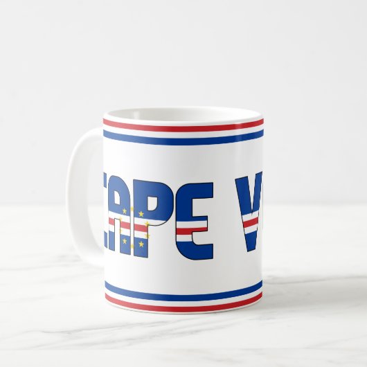 カーボベルデ国旗愛国 コーヒーマグカップ (正面左)