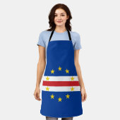 カーボベルデ国旗 エプロン (着用した状態)