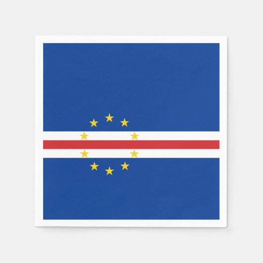カーボベルデ国旗(カーボベルデ) スタンダードカクテルナプキン (正面)