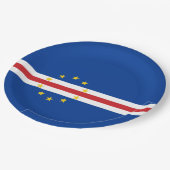 カーボベルデ国旗（カーボベルデ） ペーパープレート (アングル)