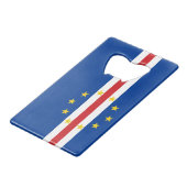 カーボベルデ国旗 クレジットカード栓抜き (正面アングル)