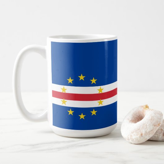 カーボベルデ国旗 コーヒーマグカップ (ドーナツ)