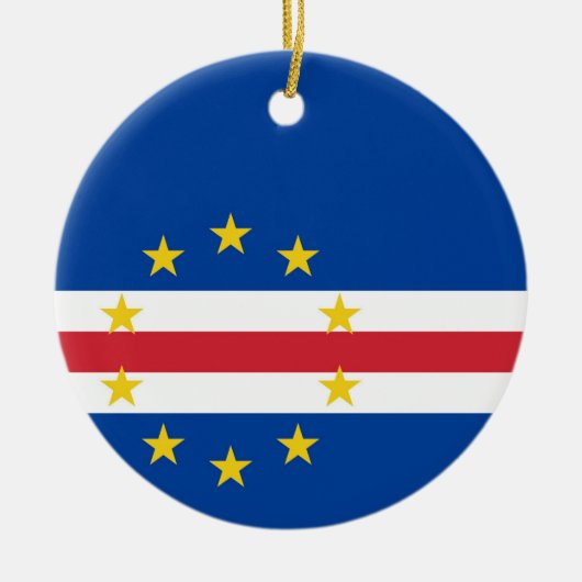 カーボベルデ国旗 セラミックオーナメント (正面)