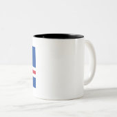 カーボベルデ国旗 ツートーンマグカップ (正面右)