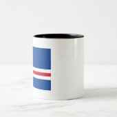 カーボベルデ国旗 ツートーンマグカップ (中央)