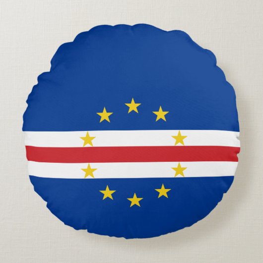 カーボベルデ国旗 ラウンドクッション (正面)