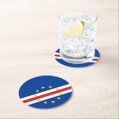 カーボベルデ国旗 ラウンドペーパーコースター (インサイチュ)