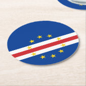 カーボベルデ国旗 ラウンドペーパーコースター (アングル)
