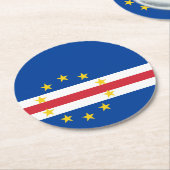 カーボベルデ国旗 ラウンドペーパーコースター (アングル)