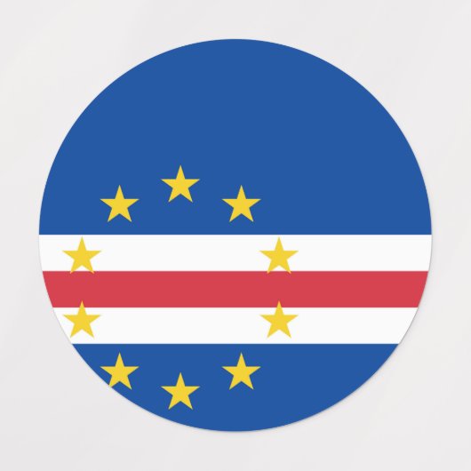 カーボベルデ国旗 ラベル (デザイン2)