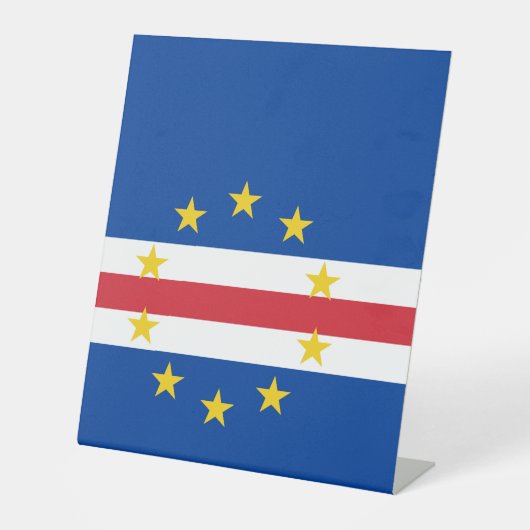 カーボベルデ国旗 台座サイン (正面)