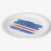 カーボベルデ国旗、国旗 ペーパープレート (アングル)