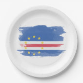 カーボベルデ国旗、国旗 ペーパープレート (正面)