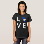 カーボベルデ国旗Cabo Verのためのアフリカ大陸の愛 Tシャツ (正面フル)