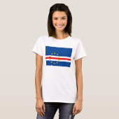 カーボベルデ国旗x地図Tシャツ Tシャツ (正面フル)