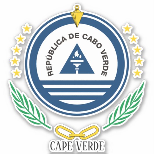 カーボベルデ国章の愛国心 シール (正面)
