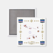 カーボベルデ地図+フラッグマグネット マグネット (正面/裏面)