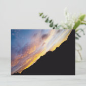 カーボベルデ抽象的な夕日斜めの山 カード (スタンド正面)