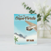 カーボベルデ航空の旅行ポスター ポストカード (スタンド正面)