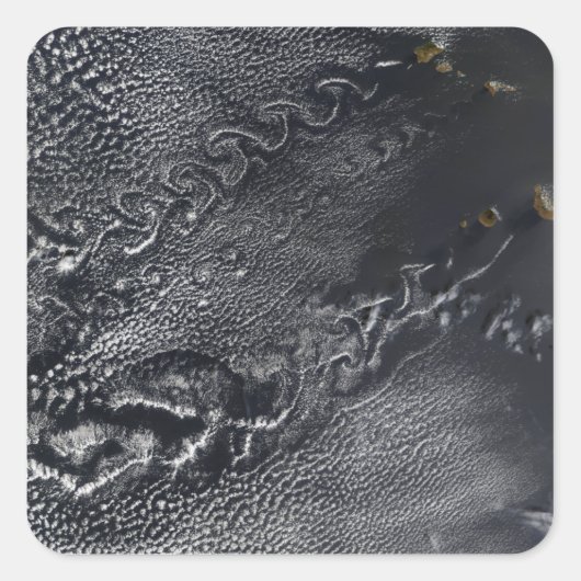 カーボベルデ諸島の雲の渦 スクエアシール (正面)