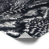 カーボベルデ諸島の雲の渦 ポスター (角)