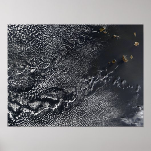 カーボベルデ諸島の雲の渦 ポスター (正面)