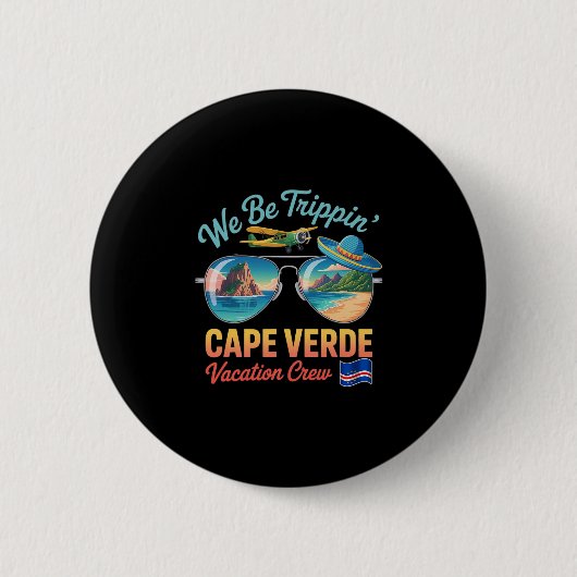 カーボベルデ 休暇 Cabo Verde フラグ プライド Verdian 缶バッジ (正面)