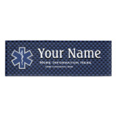 カーボンの生命救急医療隊員のデザインEMSのラベルの星 名札 (正面)