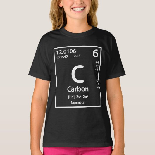 カーボンエレメント(白) Tシャツ (正面)