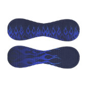 カーボンカッコいいファイバープリントに燃える青いレースの炎 野球ボール (パネル)