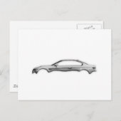 カーボンカーM3 3Dファッションアクセサリー透明 ポストカード (正面/裏面)