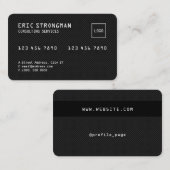 カーボンスタイルのクレジットカード  名刺 (正面/裏面)