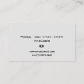 カーボンデザイン撮影カメラ絞りレンズ 名刺 (裏面)