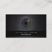 カーボンデザイン撮影カメラ絞りレンズ 名刺 (正面)