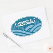 カーボンデールコロラドアウトドア 楕円形シール (封筒)