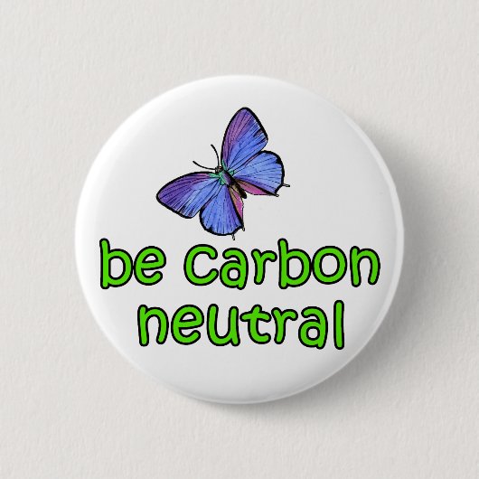 カーボンニュートラルがあって下さい 缶バッジ (正面)