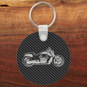 カーボンハーレーオートバイ3Dファッションアクセサリー キーホルダー (正面)