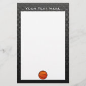 カーボンファイバールックバスケットボール 便箋 (正面)