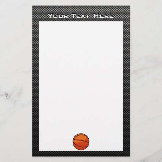 カーボンファイバールックバスケットボール 便箋 (正面)