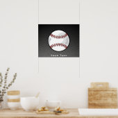 カーボンファイバールック野球 ポスター (キッチン)