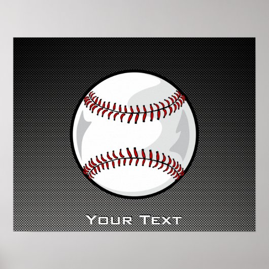 カーボンファイバールック野球 ポスター (正面)