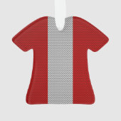 カーボンファイバー上のすべてのカナダレッドメープルリーフプリント オーナメント (裏面)