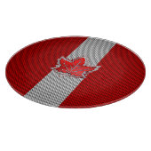 カーボンファイバー上のすべてのカナダレッドメープルリーフプリント カッティングボード (角)