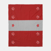 カーボンファイバー上のカナダクロムメープルリーフスタイル フリースブランケット (正面)